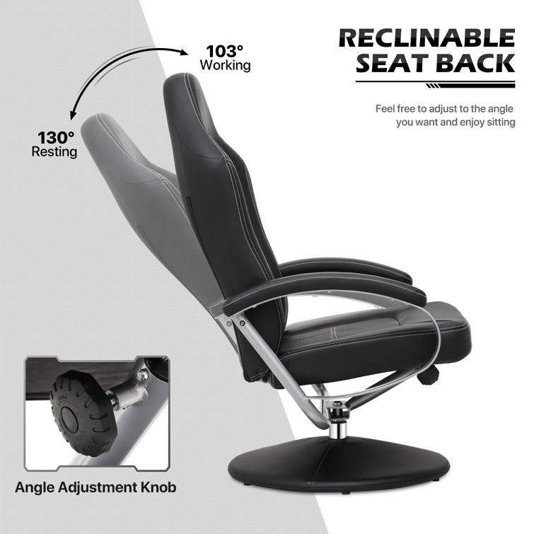 Recliner Upholstered Video Gaming Chair with Ottoman